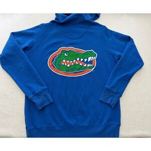 Florida Gators Hoodie Womens XL Blue V-Neck Pullover Sweatshirt Logo Raglan